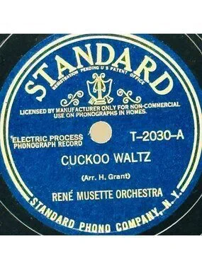 Standard | Media | Rene Musette Orchestra Cuckoo Waltz In Shellac 78 ...